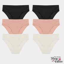 [LANÇAMENTO! PROMOÇÃO COMPRE 3 E LEVE 6] Calcinhas FlexiFit Tanga® Cós Médio - FRETE GRÁTIS